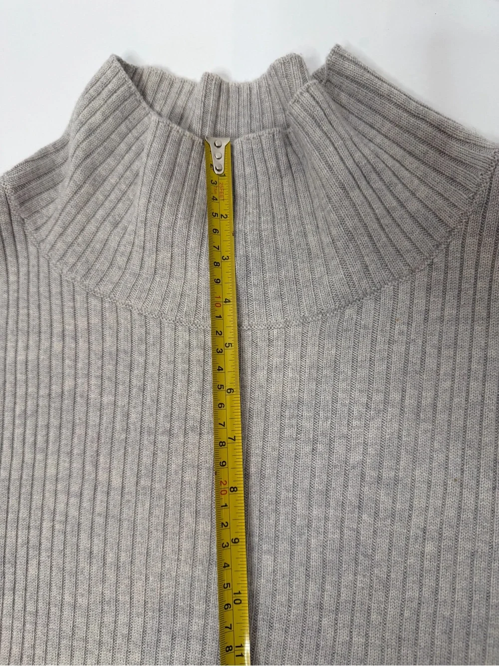 Eileen Fisher Merino Wool Turtleneck Top sweater sea salt / light gray